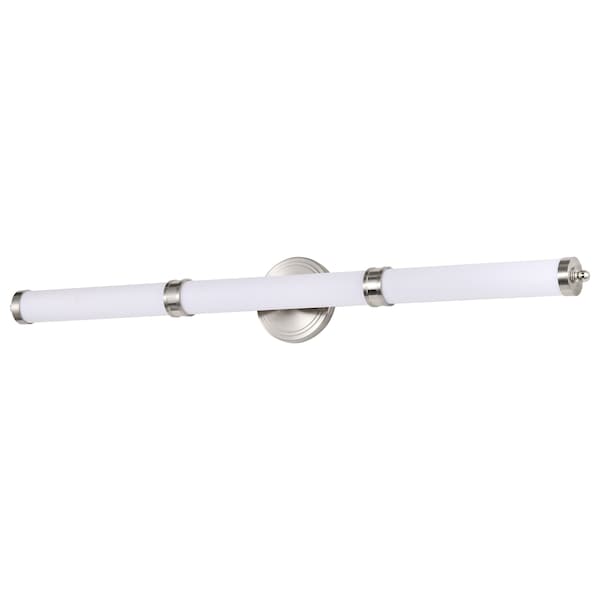 Nuvo Kagen Large Vanity LED Brushed Nickel White Acrylic Lens 62/1536 - main